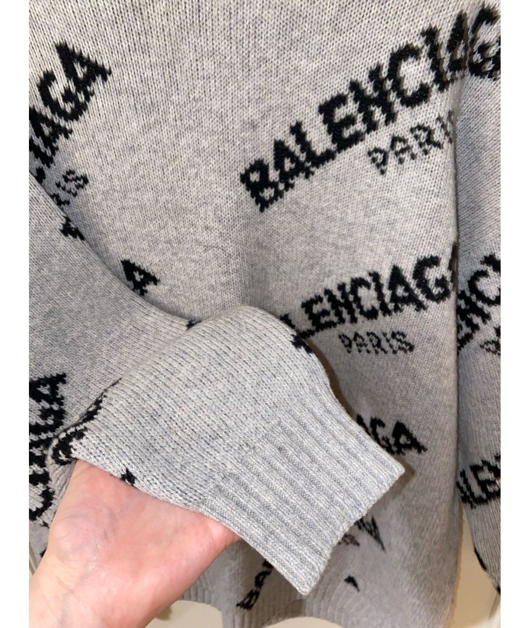 BALENCIAGA Серый шерстяной джемпер / свитер, фото 7