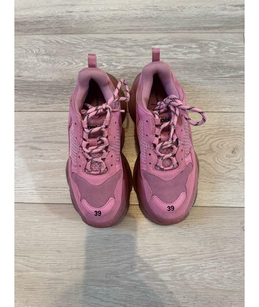 BALENCIAGA Розовые синтетические кроссовки, фото 2