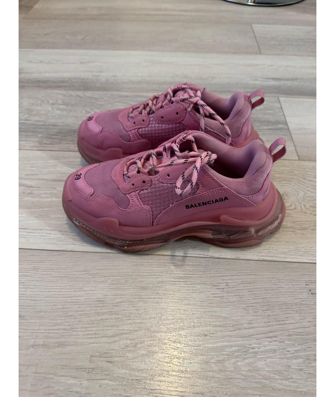 BALENCIAGA Розовые синтетические кроссовки, фото 5