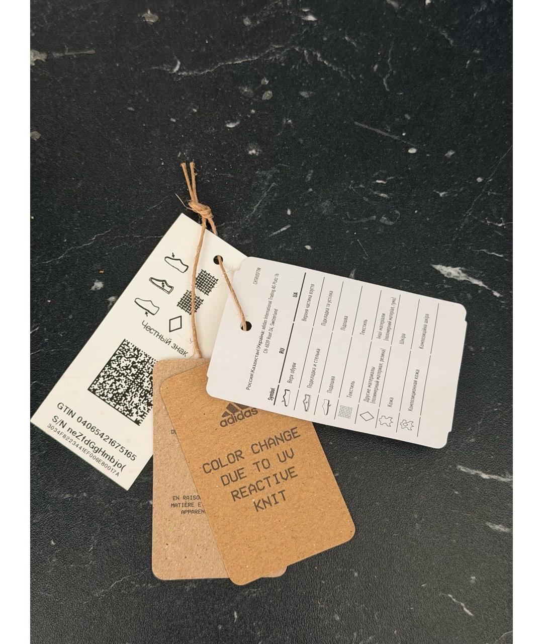 ADIDAS YEEZY Белые текстильные низкие кроссовки / кеды, фото 8