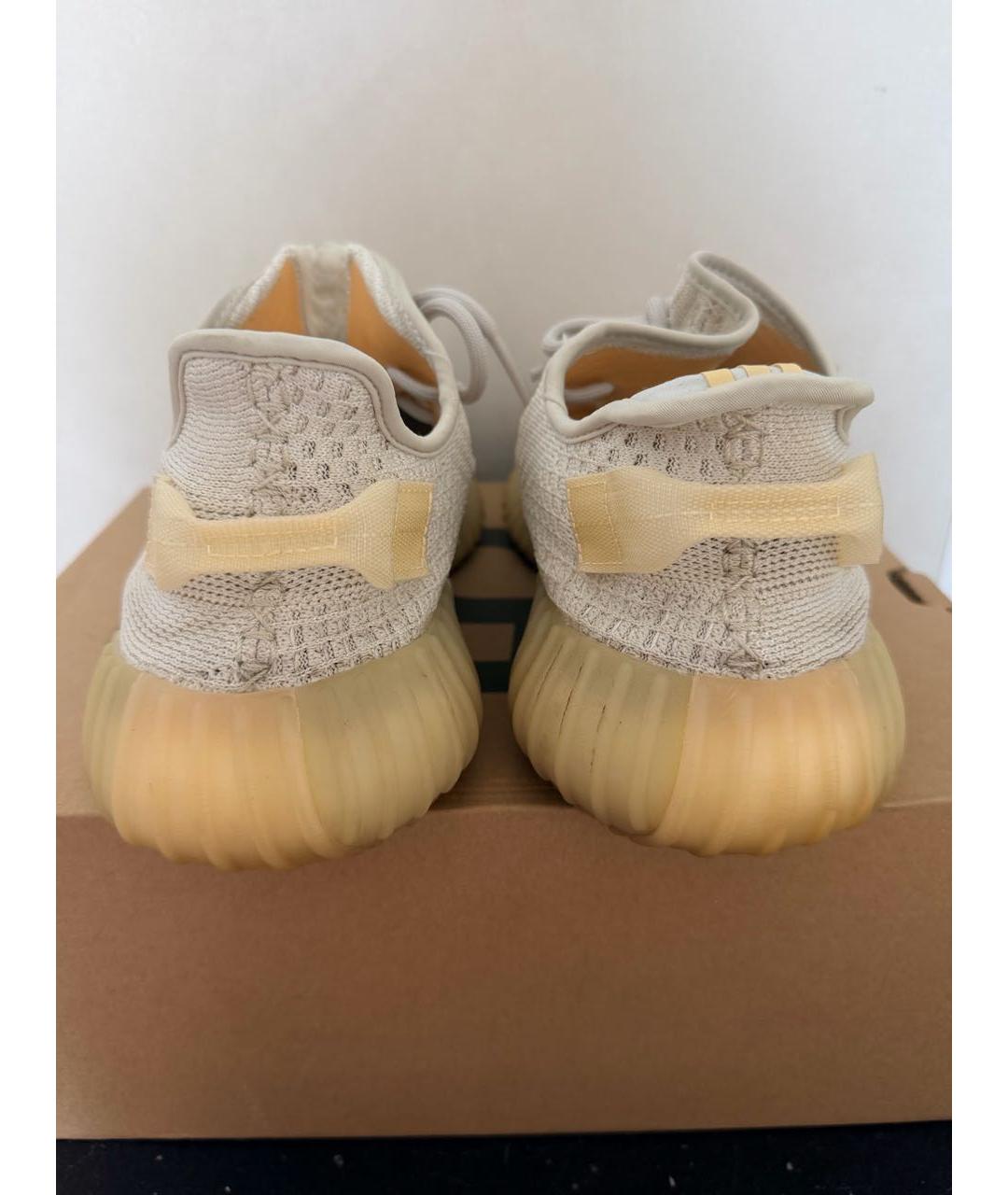 ADIDAS YEEZY Белые текстильные низкие кроссовки / кеды, фото 4