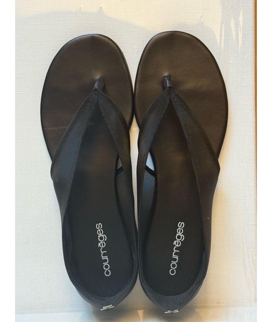COURREGES Черные кожаные балетки, фото 3