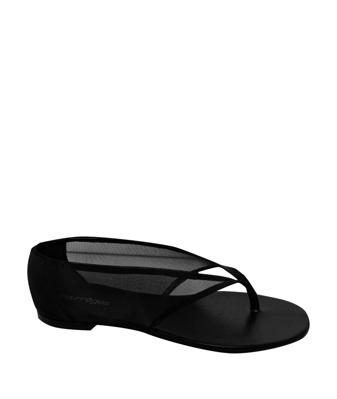 COURREGES Черные кожаные балетки, фото 1