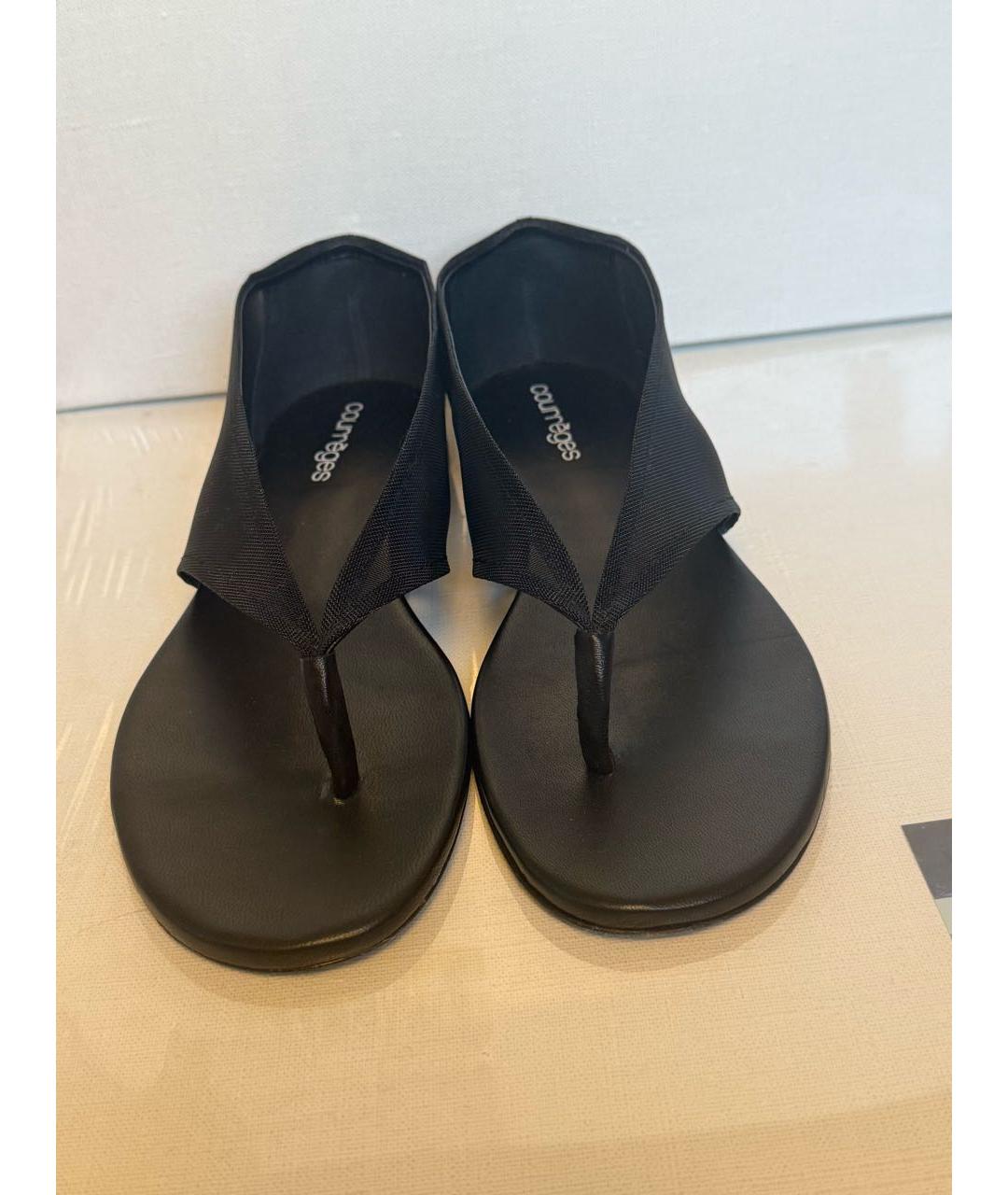 COURREGES Черные кожаные балетки, фото 2