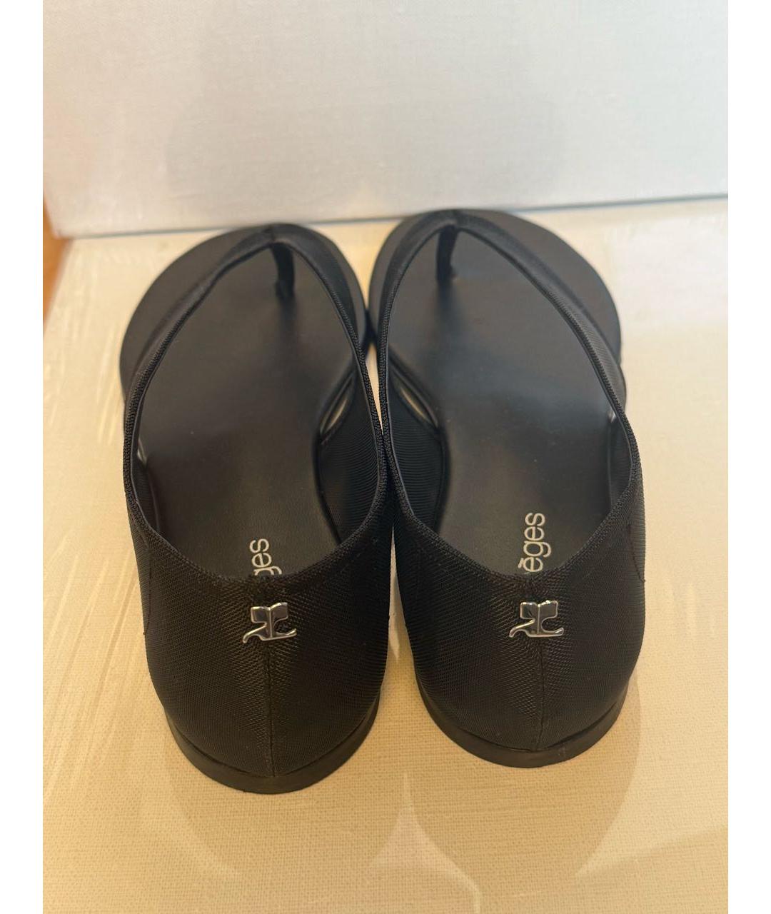 COURREGES Черные кожаные балетки, фото 4