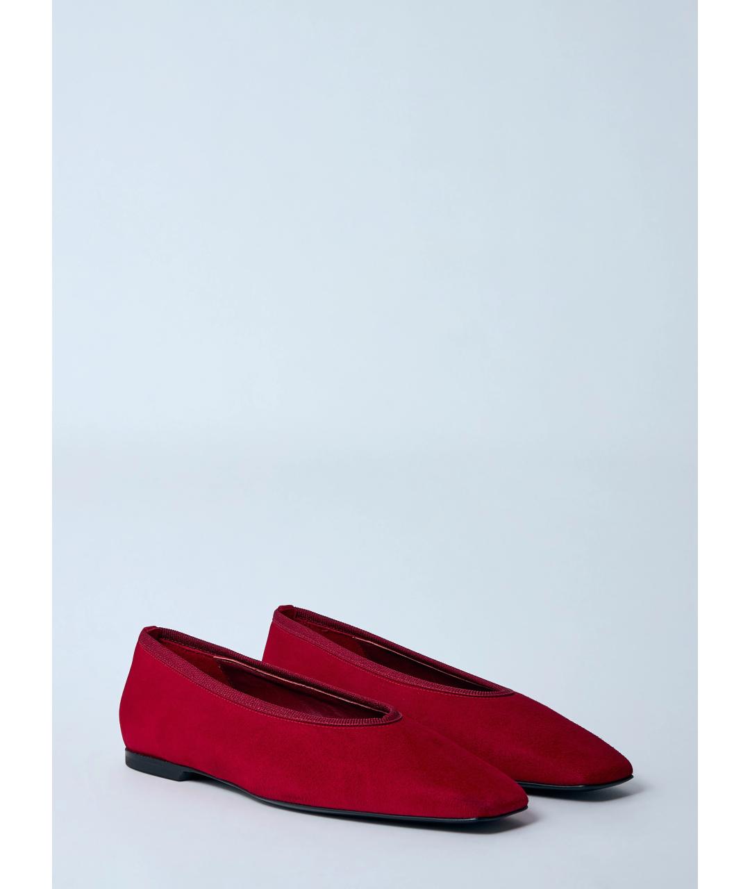 TOTEME Красные замшевые балетки, фото 4