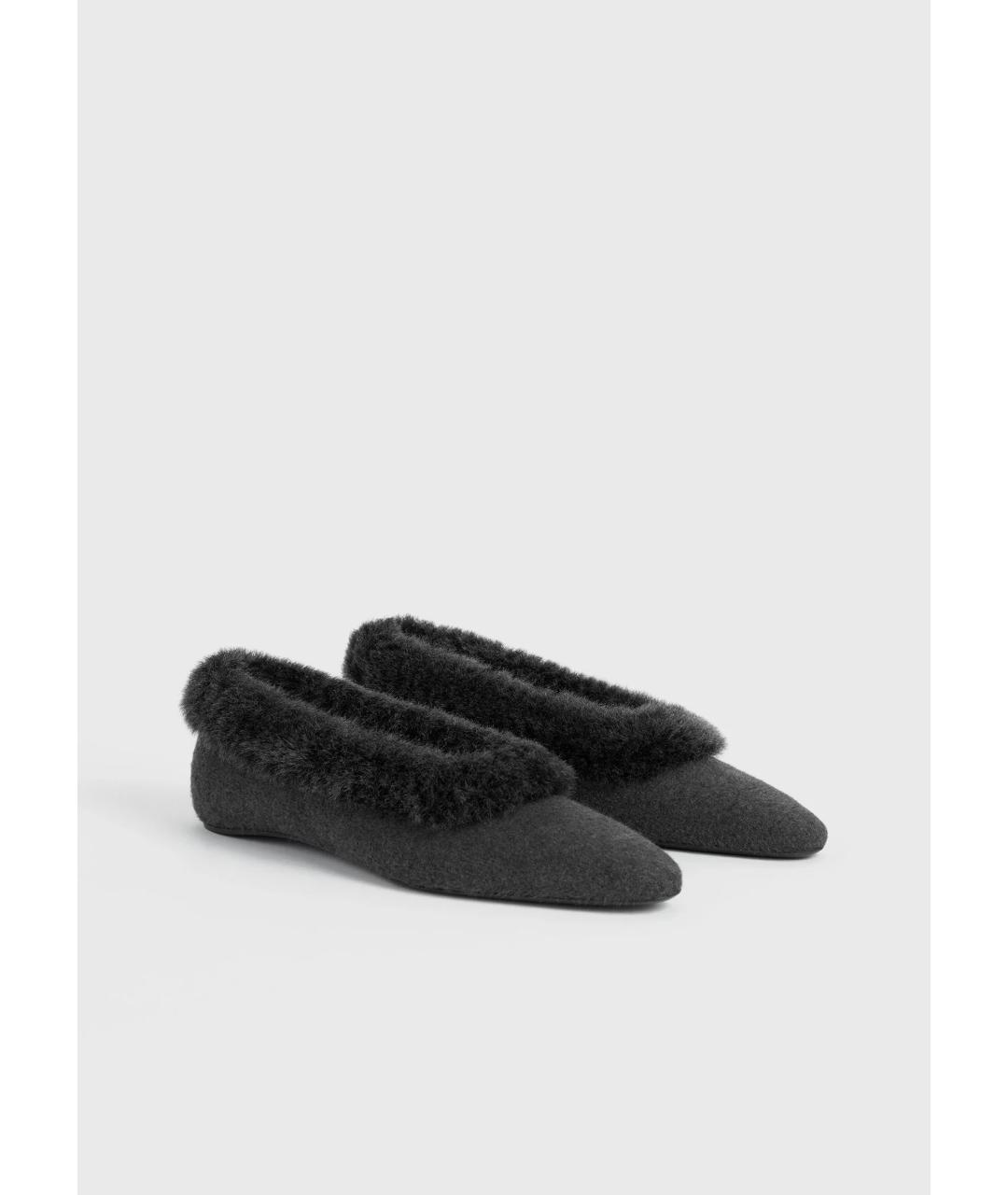 TOTEME Серые текстильные балетки, фото 2