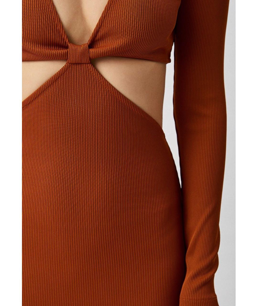 HUGO Коричневое полиэстеровое коктейльное платье, фото 2