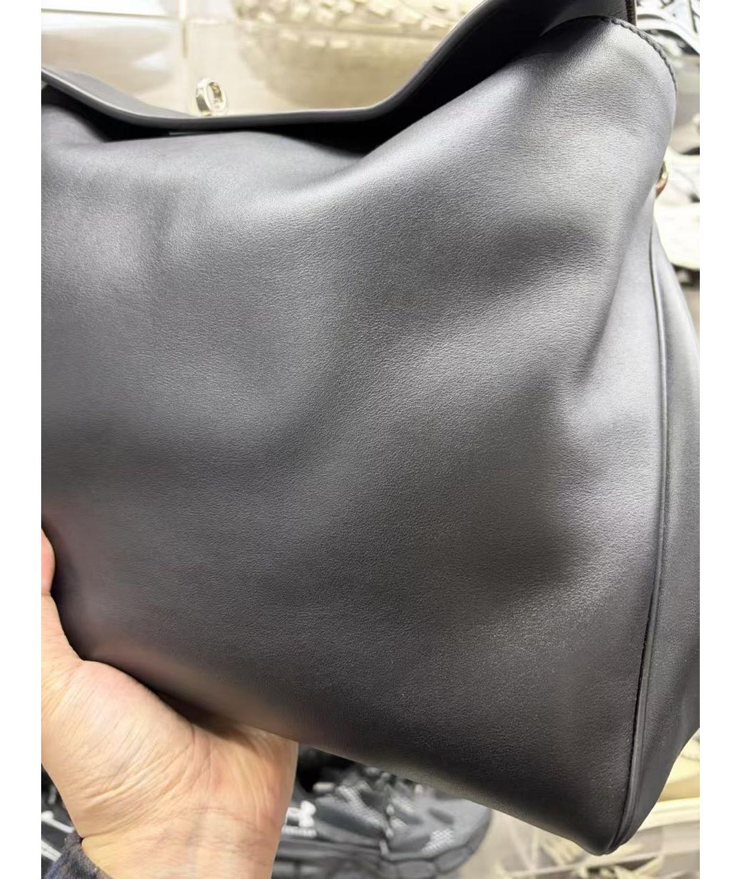 BALENCIAGA Черная кожаная сумка через плечо, фото 6