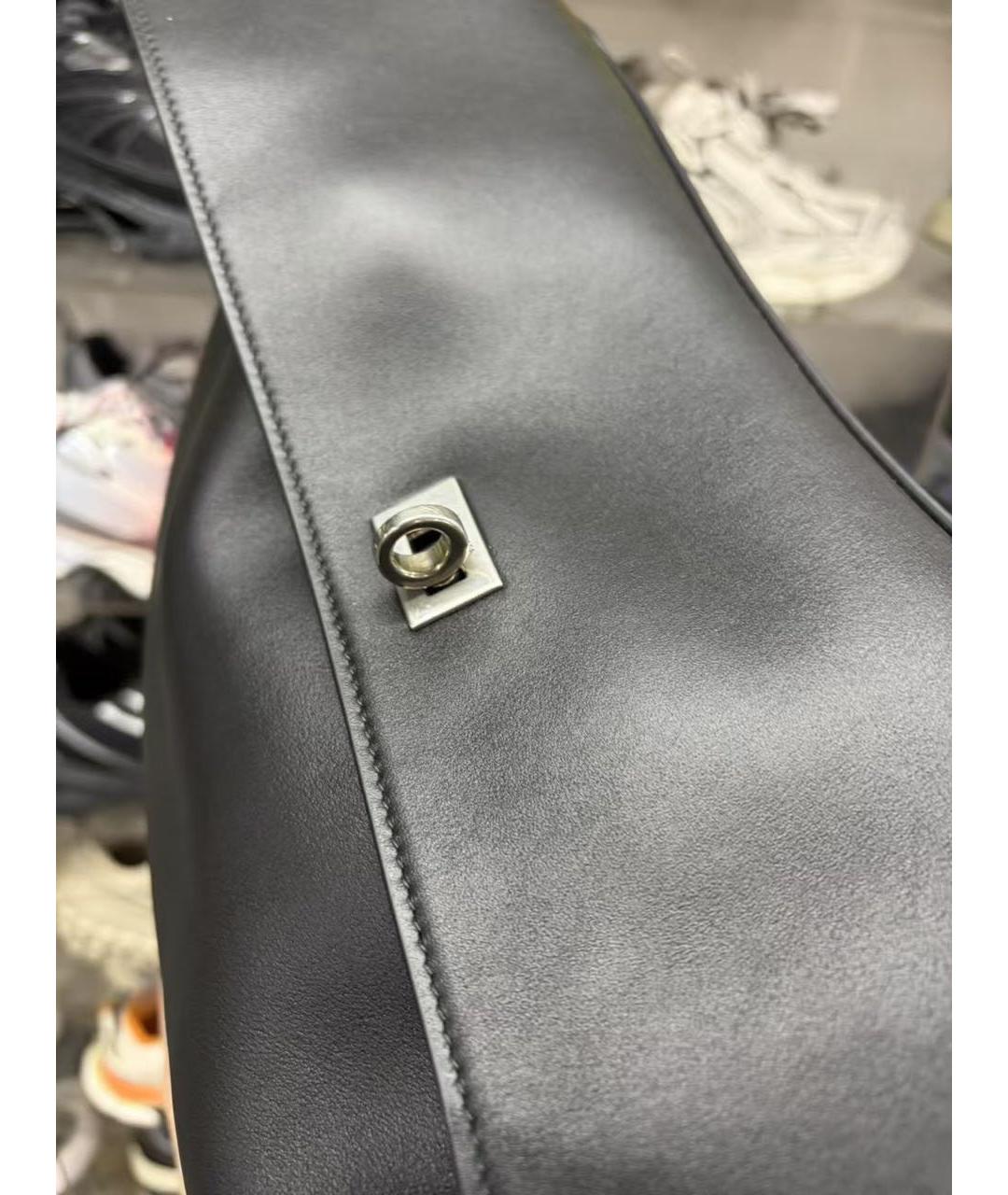 BALENCIAGA Черная кожаная сумка через плечо, фото 7