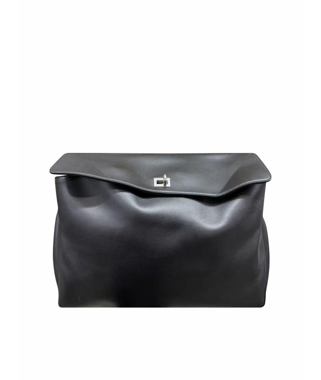 BALENCIAGA Черная кожаная сумка через плечо, фото 1