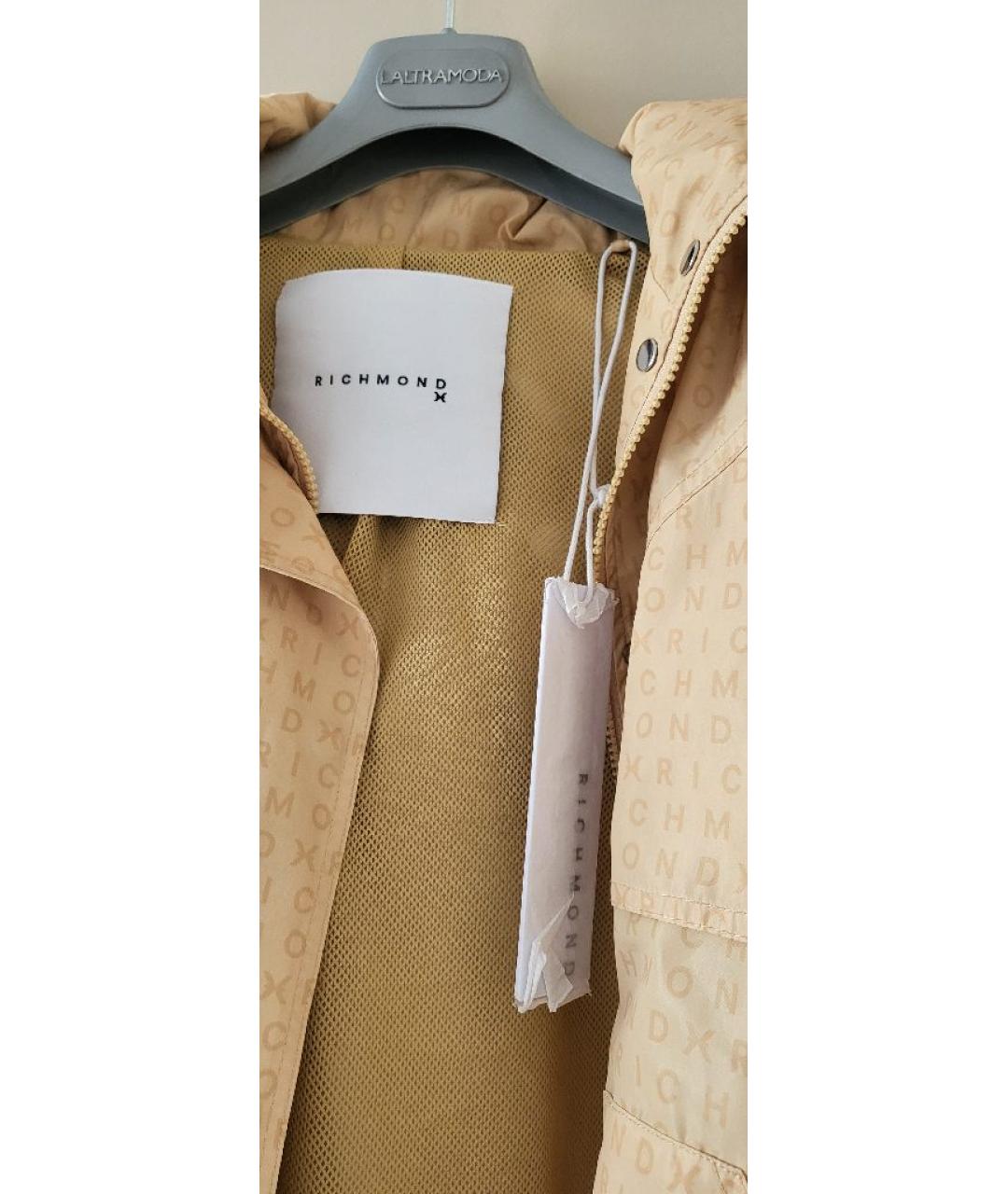 JOHN RICHMOND Бежевая полиэстеровая куртка, фото 8