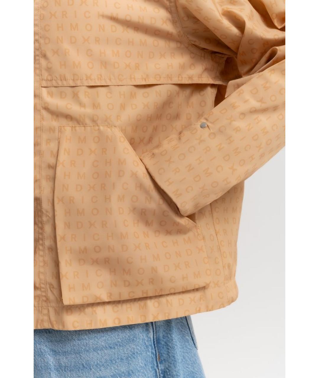 JOHN RICHMOND Бежевая полиэстеровая куртка, фото 3