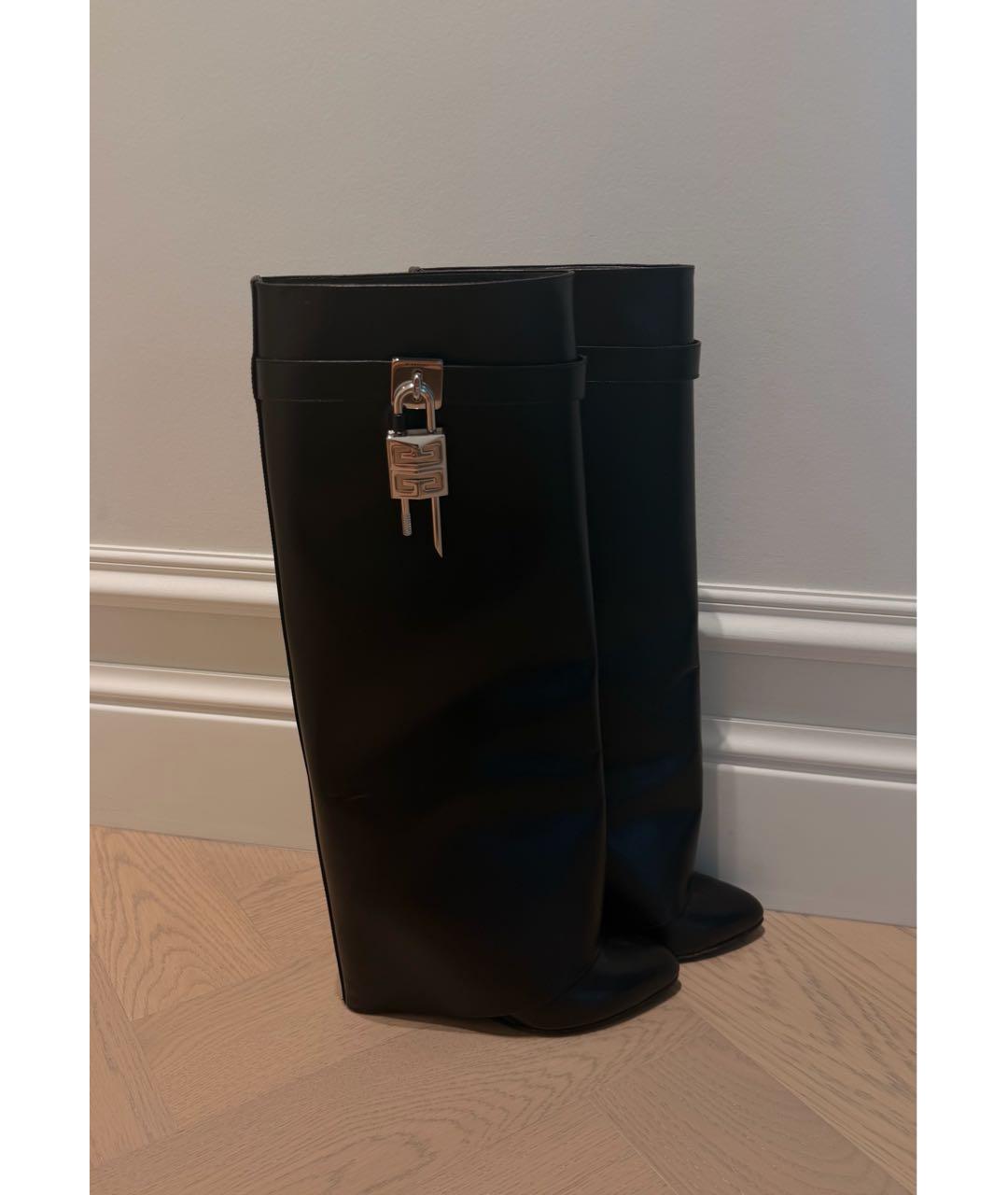 GIVENCHY Черные кожаные сапоги, фото 5