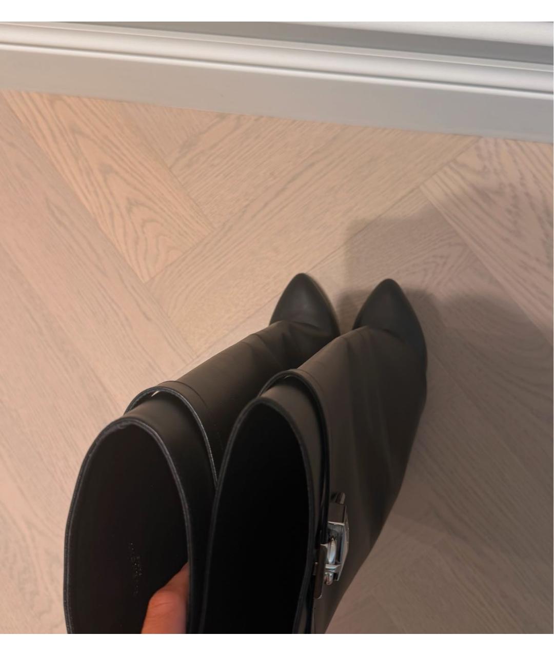 GIVENCHY Черные кожаные сапоги, фото 3