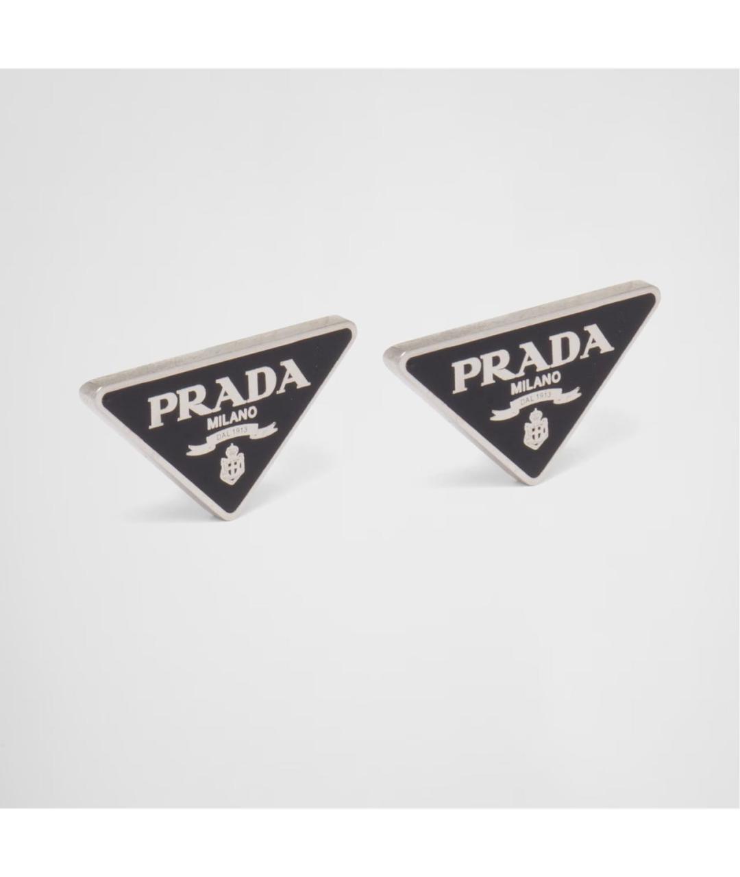 PRADA Черные серебряные серьги, фото 8