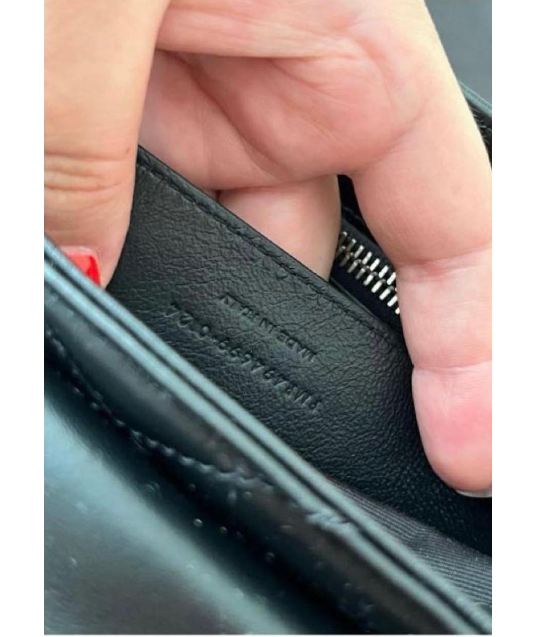 SAINT LAURENT Черная кожаная сумка через плечо, фото 5