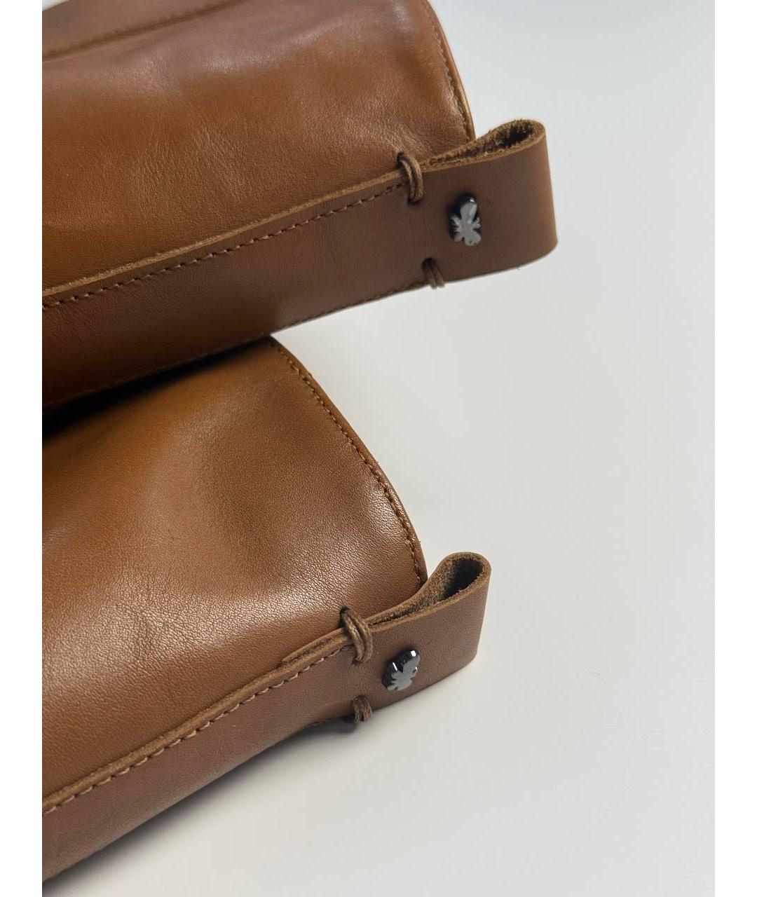 MAX MARA Коричневые кожаные сапоги, фото 7