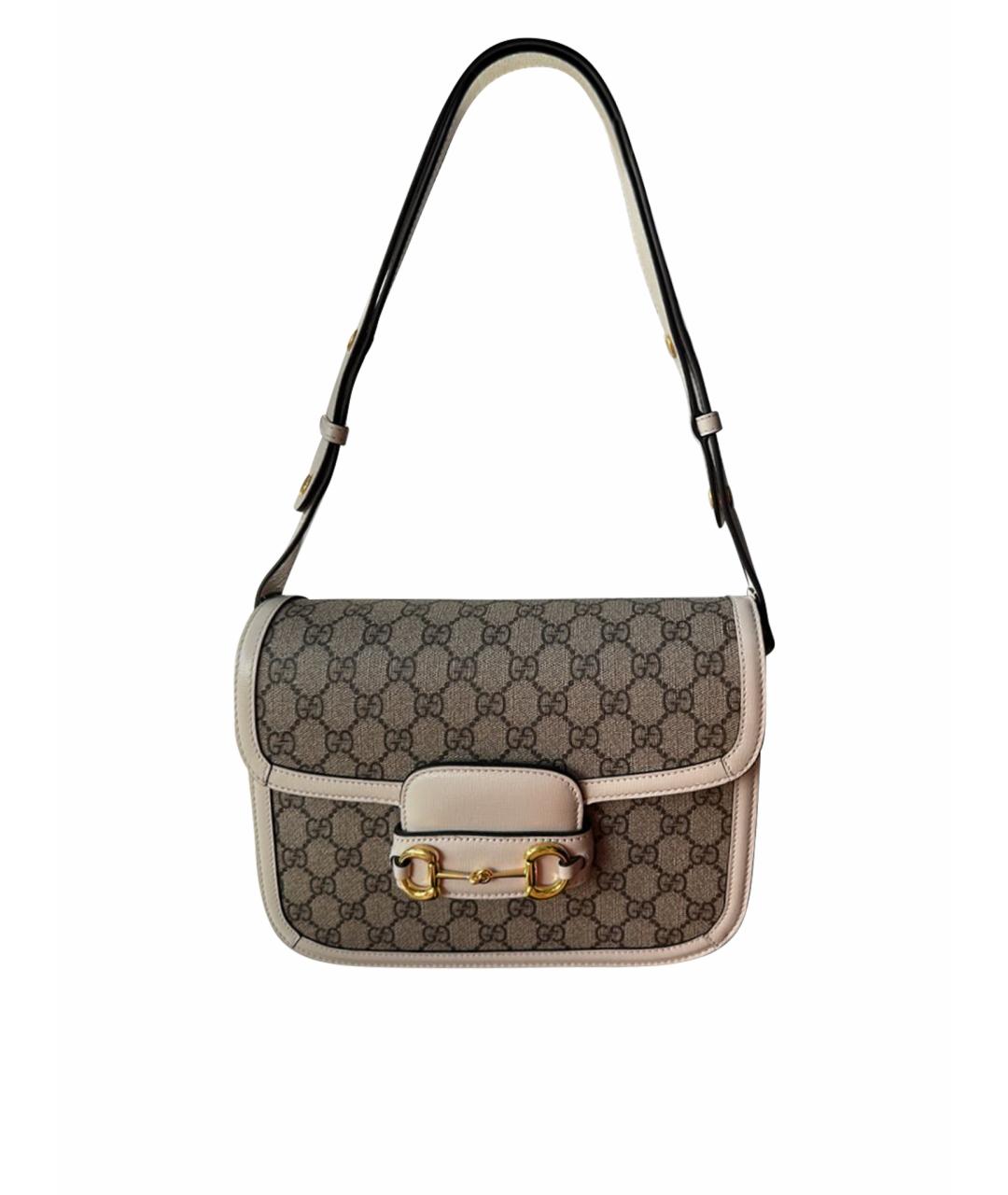 GUCCI Белая тканевая сумка через плечо, фото 1