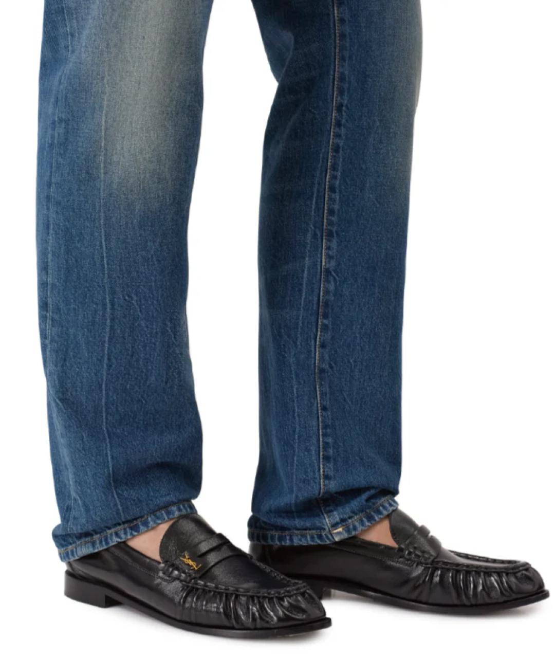 SAINT LAURENT Черные кожаные лоферы, фото 3