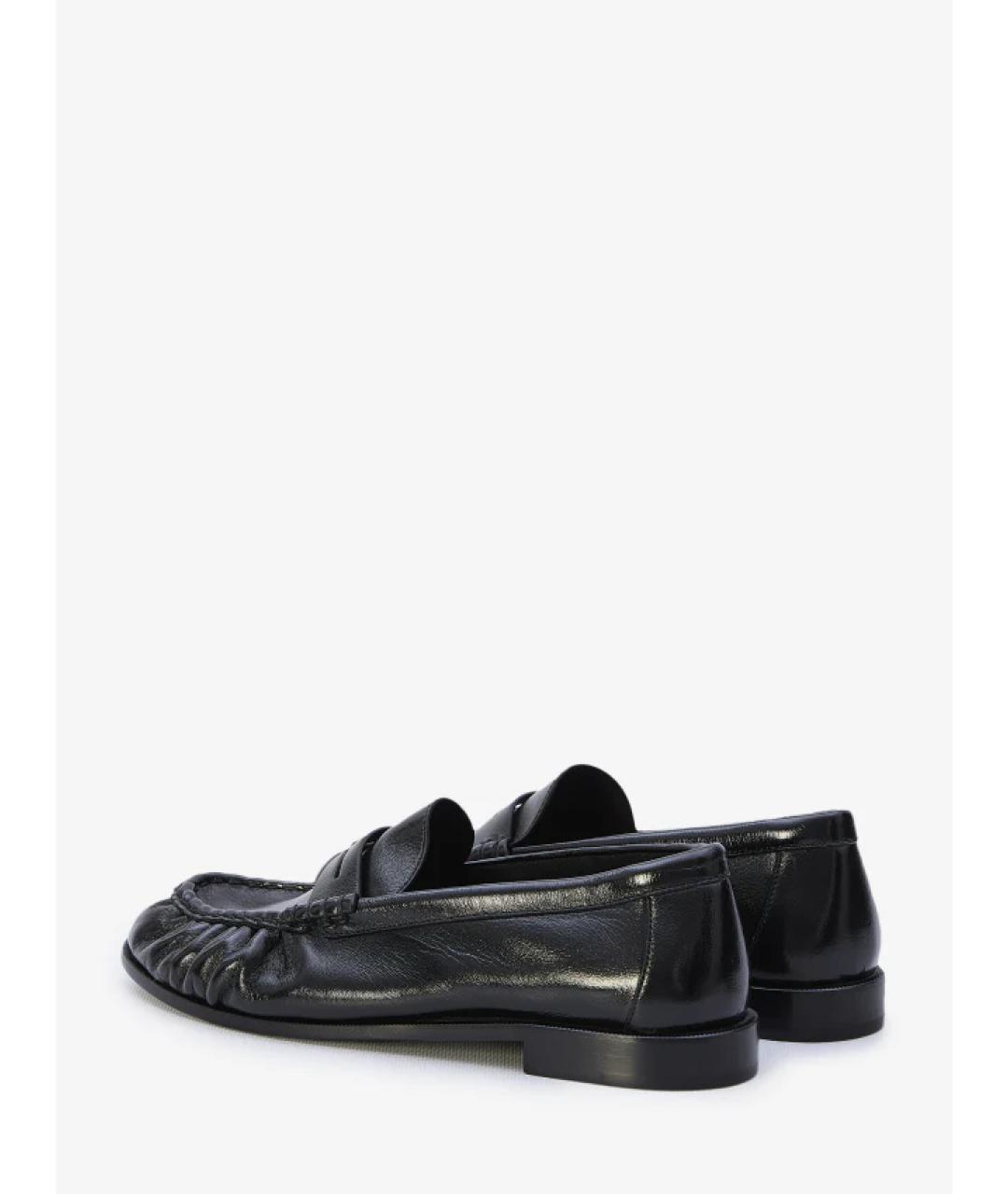 SAINT LAURENT Черные кожаные лоферы, фото 4
