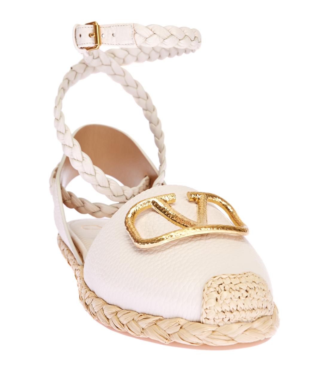 VALENTINO Белые кожаные эспадрильи, фото 3