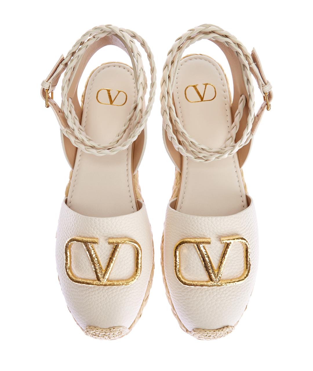 VALENTINO Белые кожаные эспадрильи, фото 5