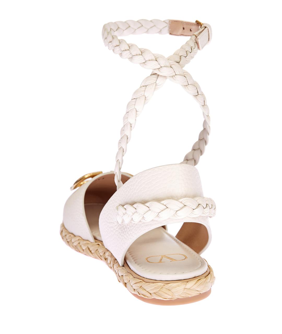 VALENTINO Белые кожаные эспадрильи, фото 4