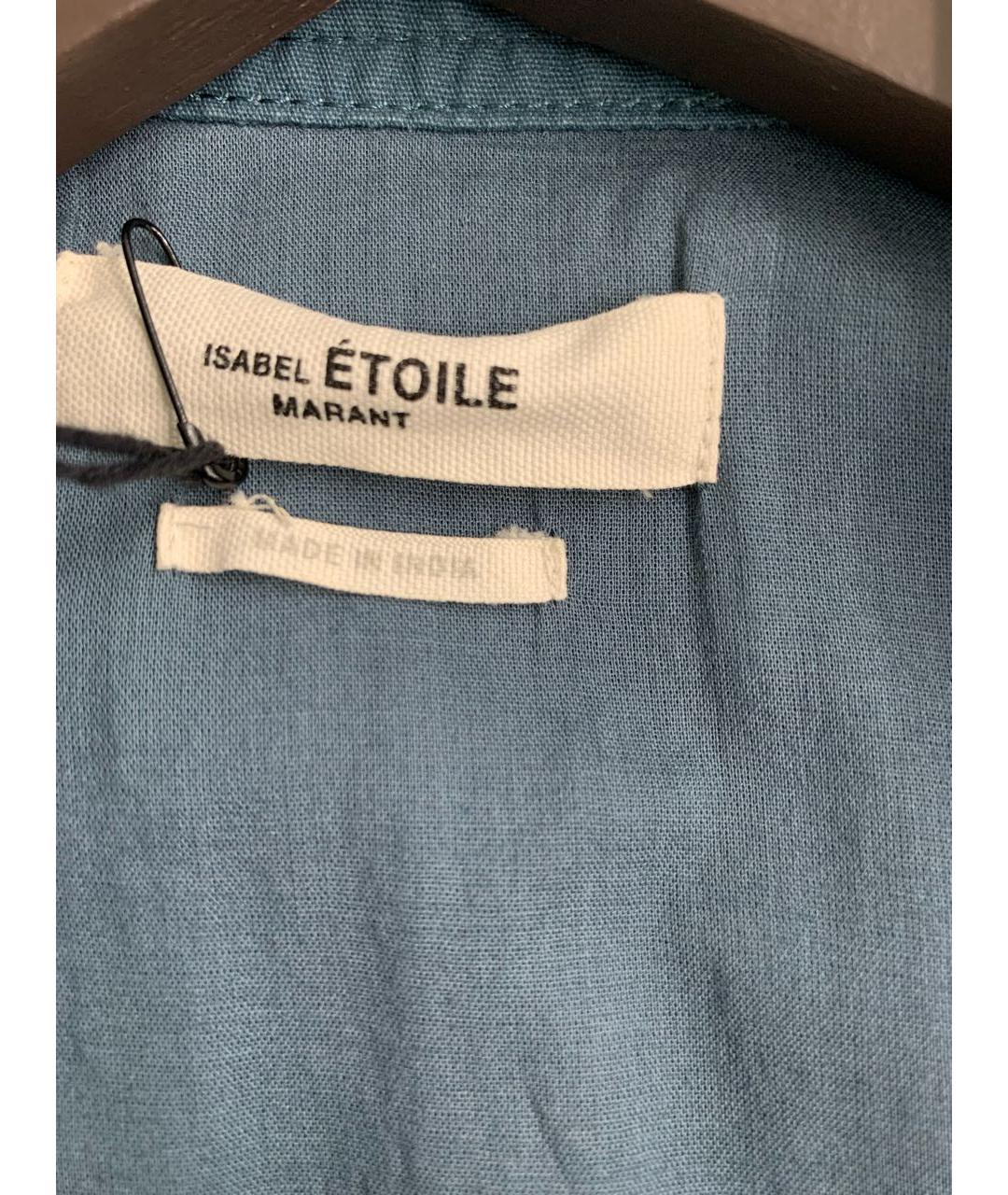 ISABEL MARANT ETOILE Синее хлопковое повседневное платье, фото 4