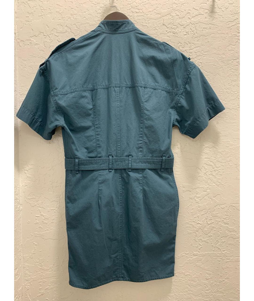 ISABEL MARANT ETOILE Синее хлопковое повседневное платье, фото 2