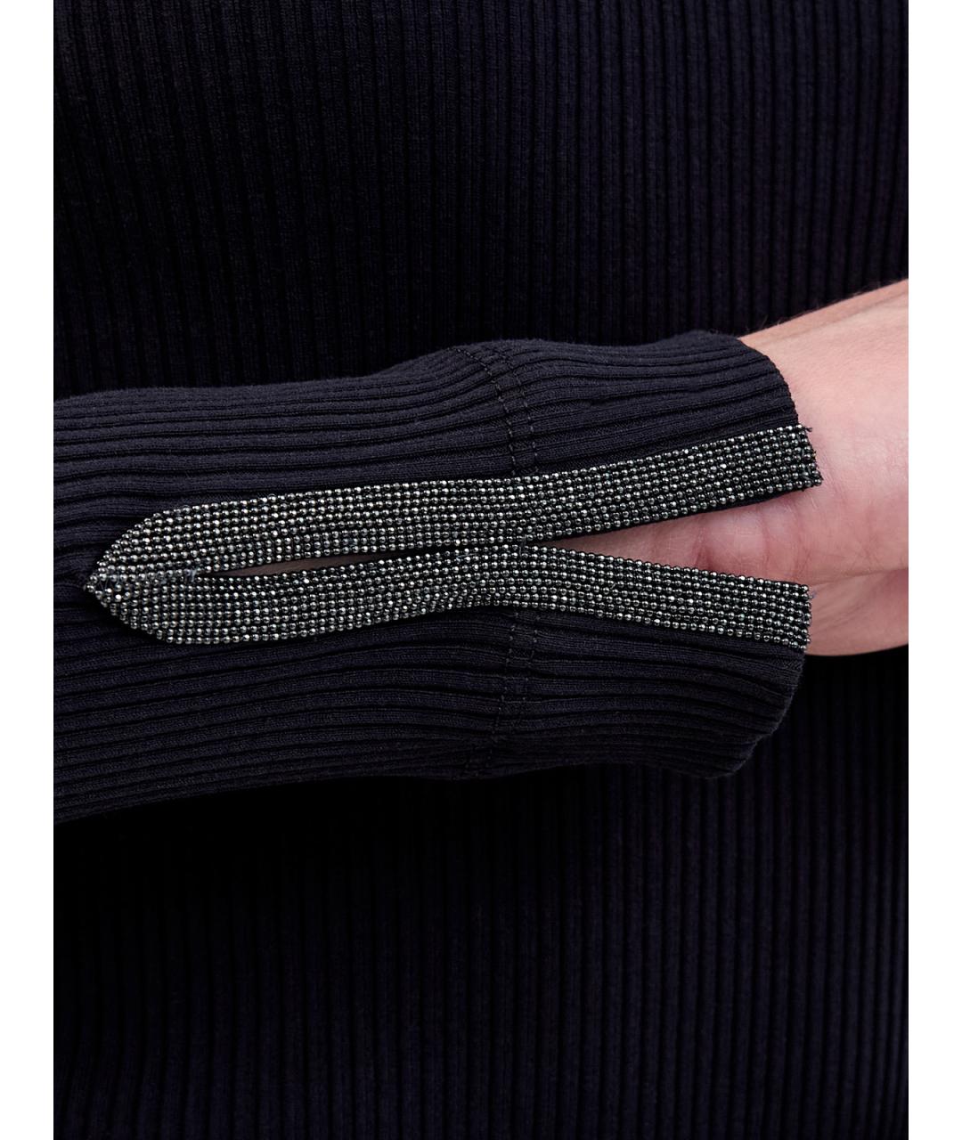 BRUNELLO CUCINELLI Черный хлопковый джемпер / свитер, фото 5