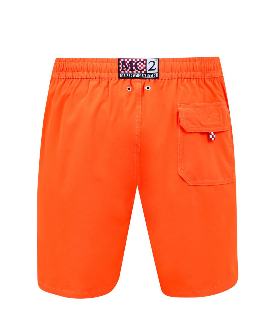 MC2 SAINT BARTH Оранжевое полиэстеровые шорты, фото 2