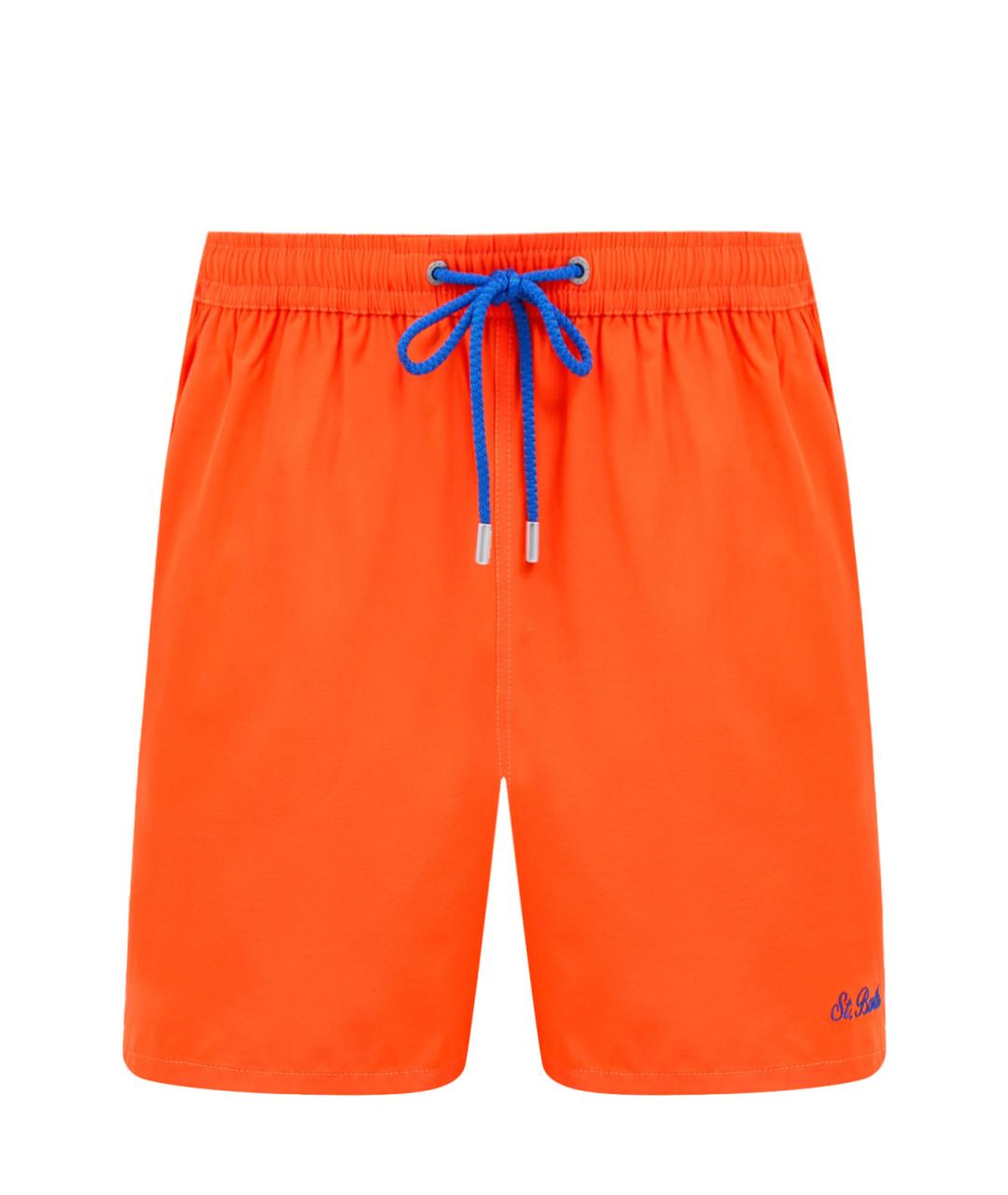 MC2 SAINT BARTH Оранжевое полиэстеровые шорты, фото 1