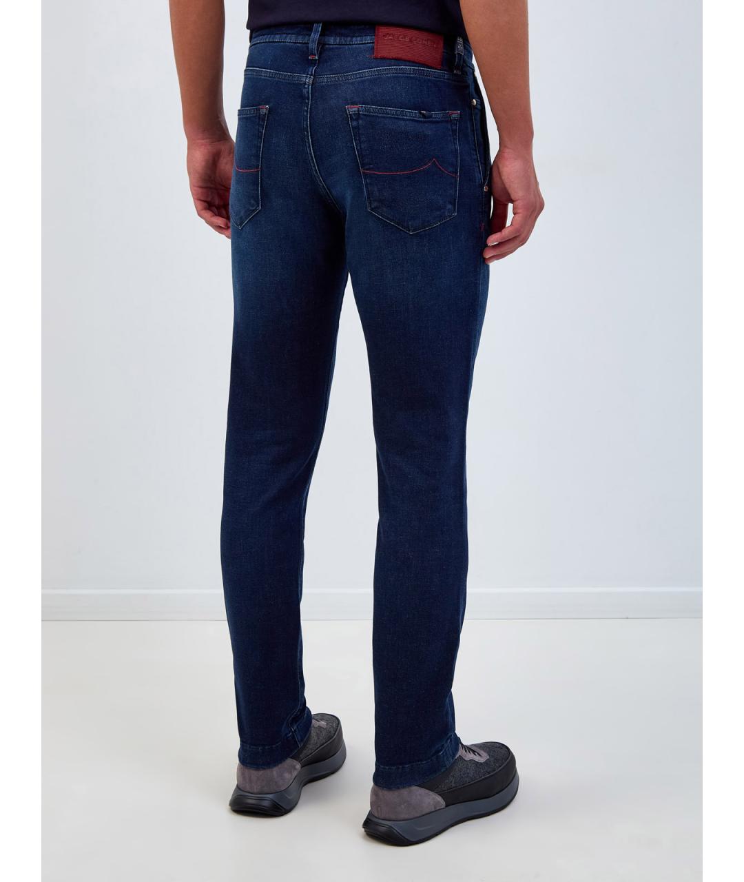 JACOB COHEN Синие хлопковые прямые джинсы, фото 4