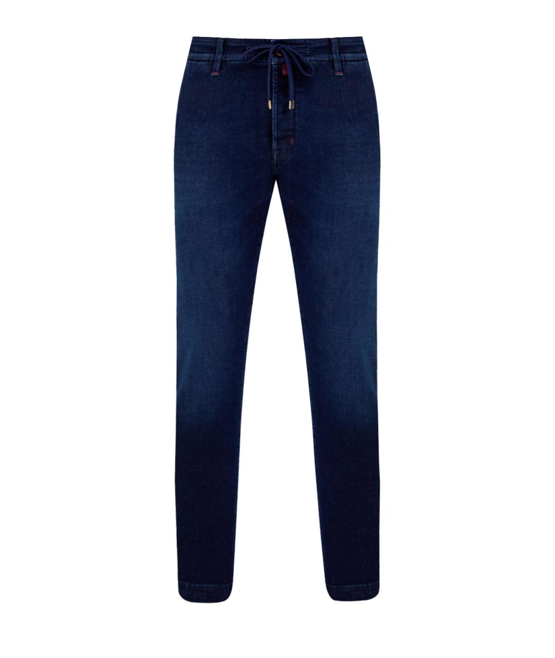 JACOB COHEN Синие хлопковые прямые джинсы, фото 1