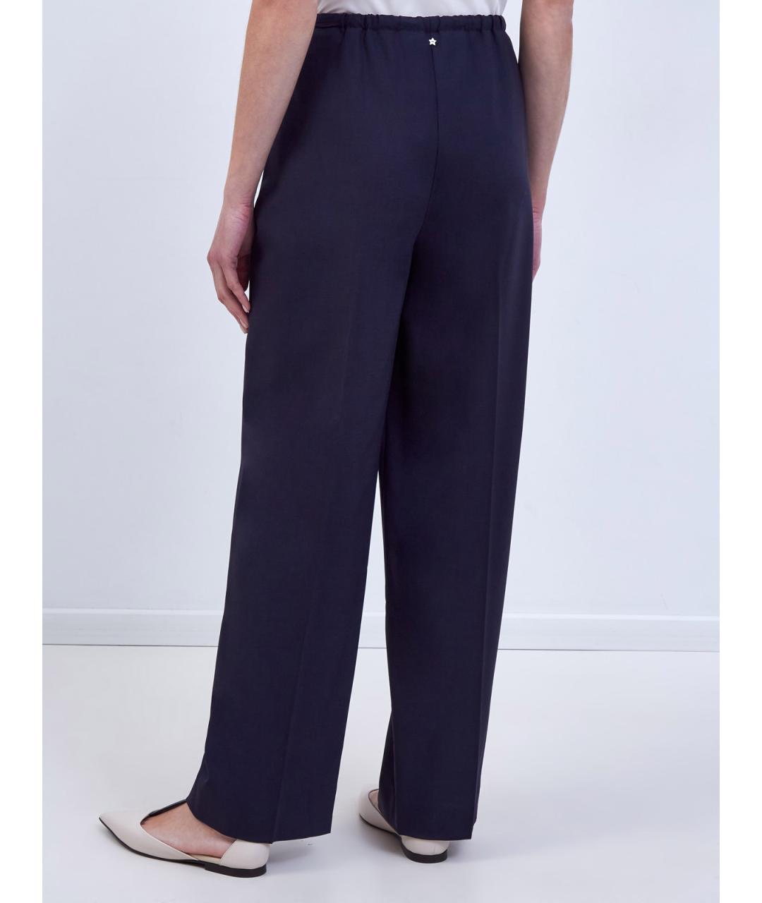 LORENA ANTONIAZZI Синие шерстяные прямые брюки, фото 4