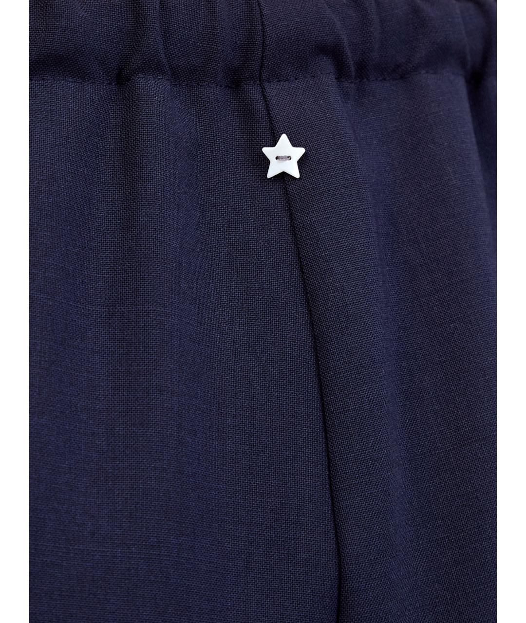 LORENA ANTONIAZZI Синие шерстяные прямые брюки, фото 6