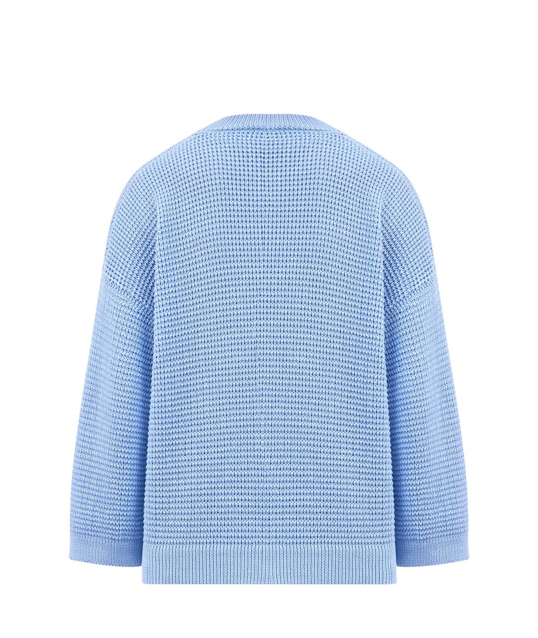 PESERICO Голубой хлопковый джемпер / свитер, фото 2