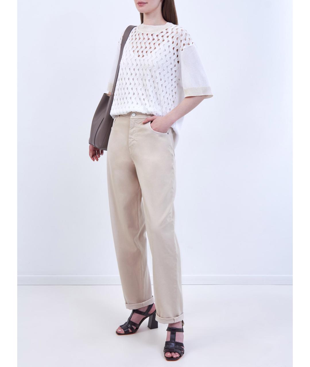 LORENA ANTONIAZZI Белый вискозный джемпер / свитер, фото 2