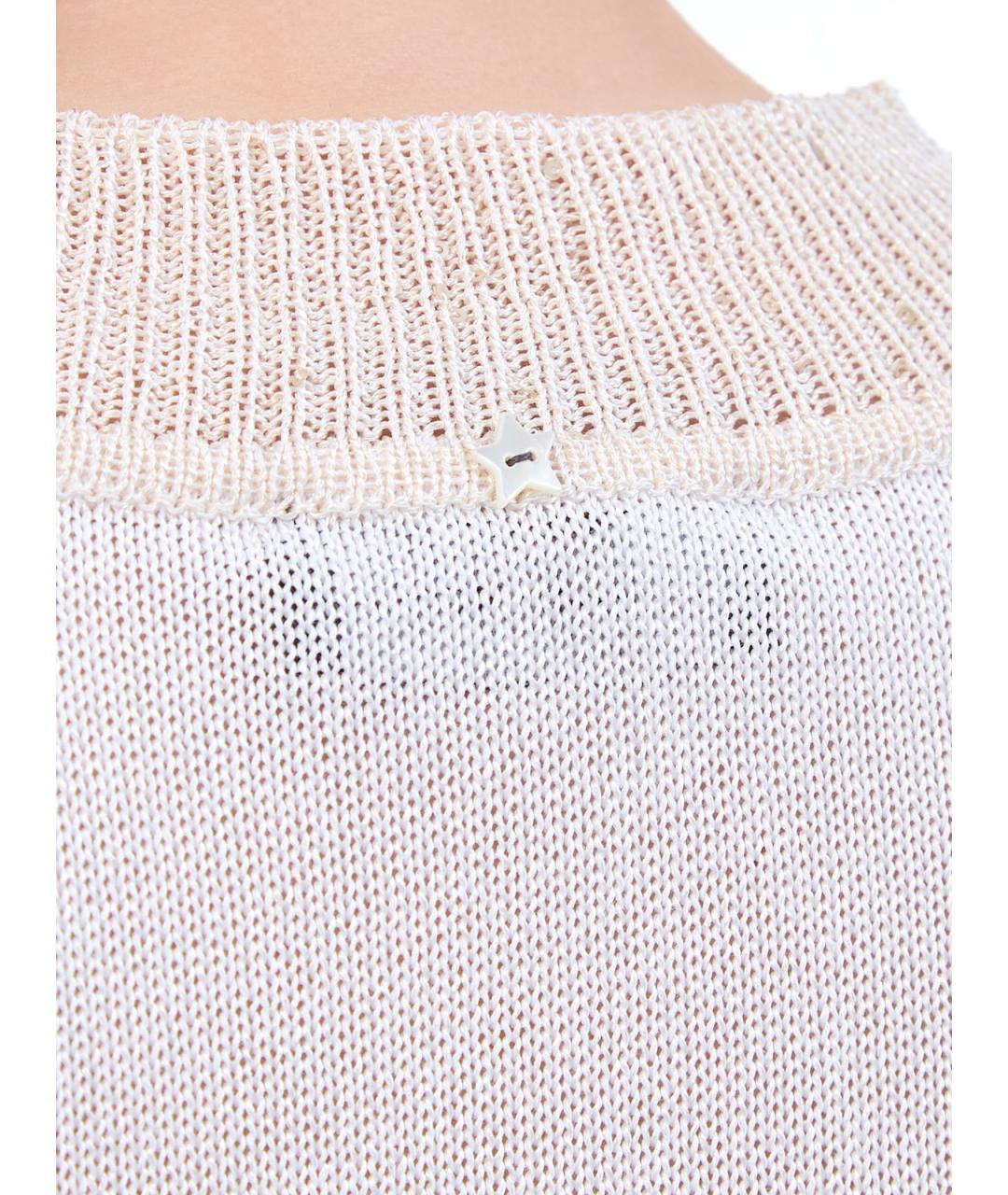 LORENA ANTONIAZZI Белый вискозный джемпер / свитер, фото 6