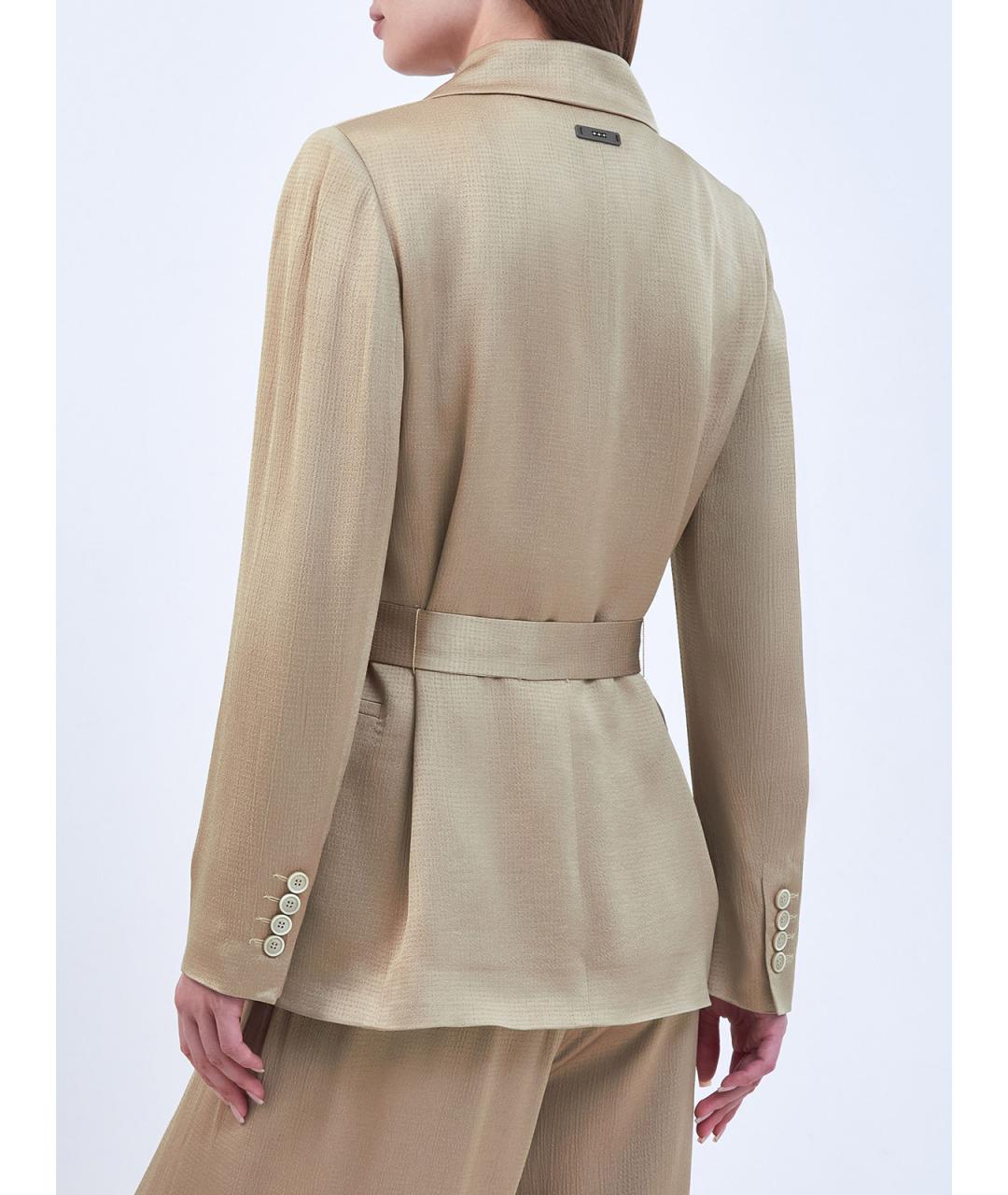 PESERICO Золотой ацетатный жакет/пиджак, фото 4