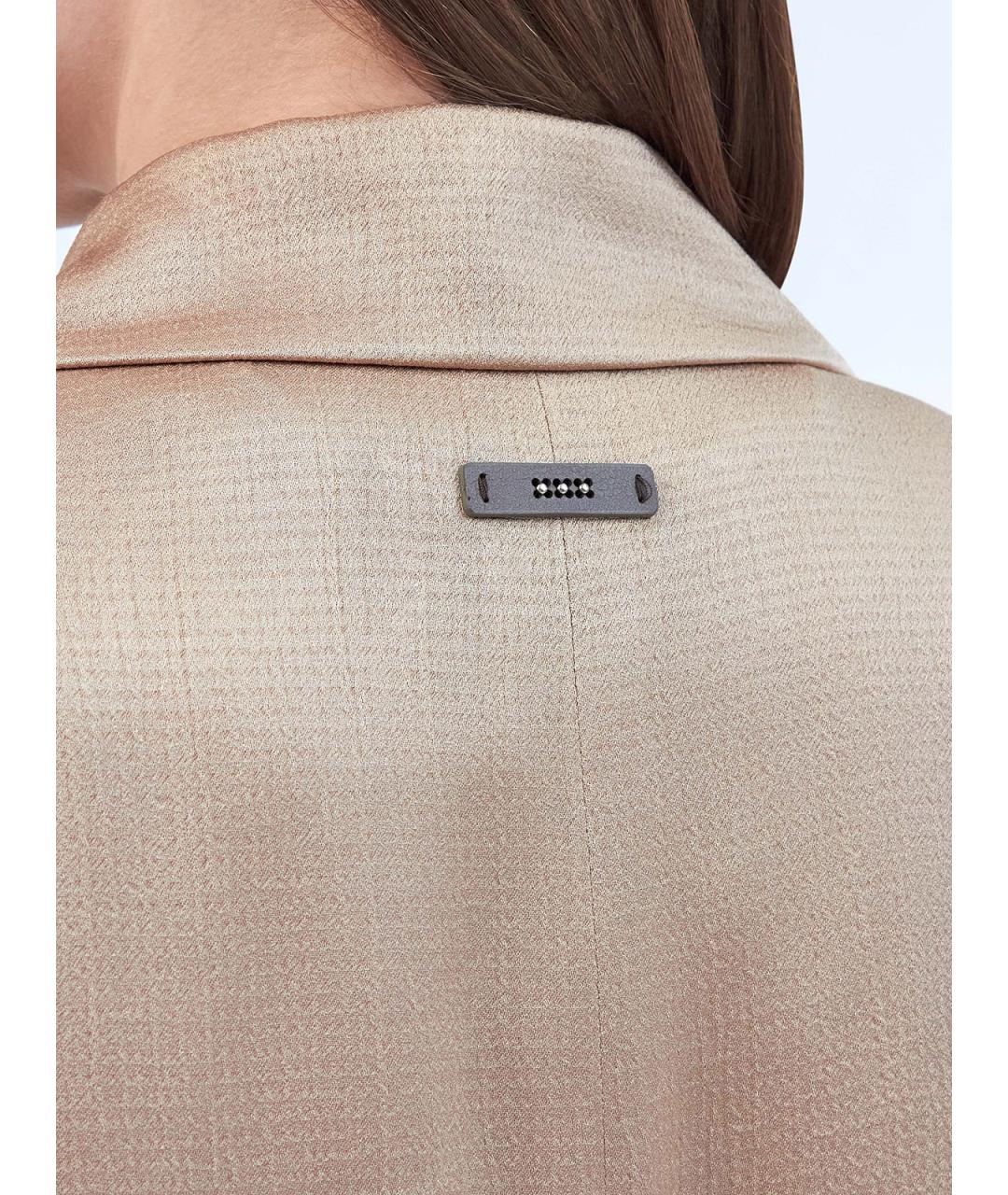 PESERICO Золотой ацетатный жакет/пиджак, фото 6