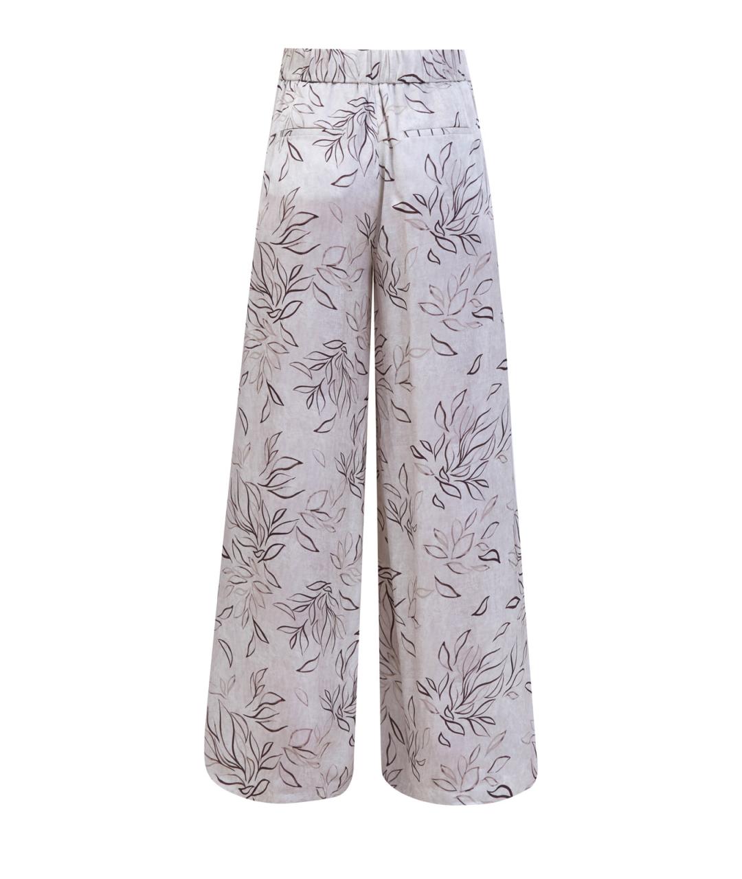 PESERICO Бежевые вискозные прямые брюки, фото 2