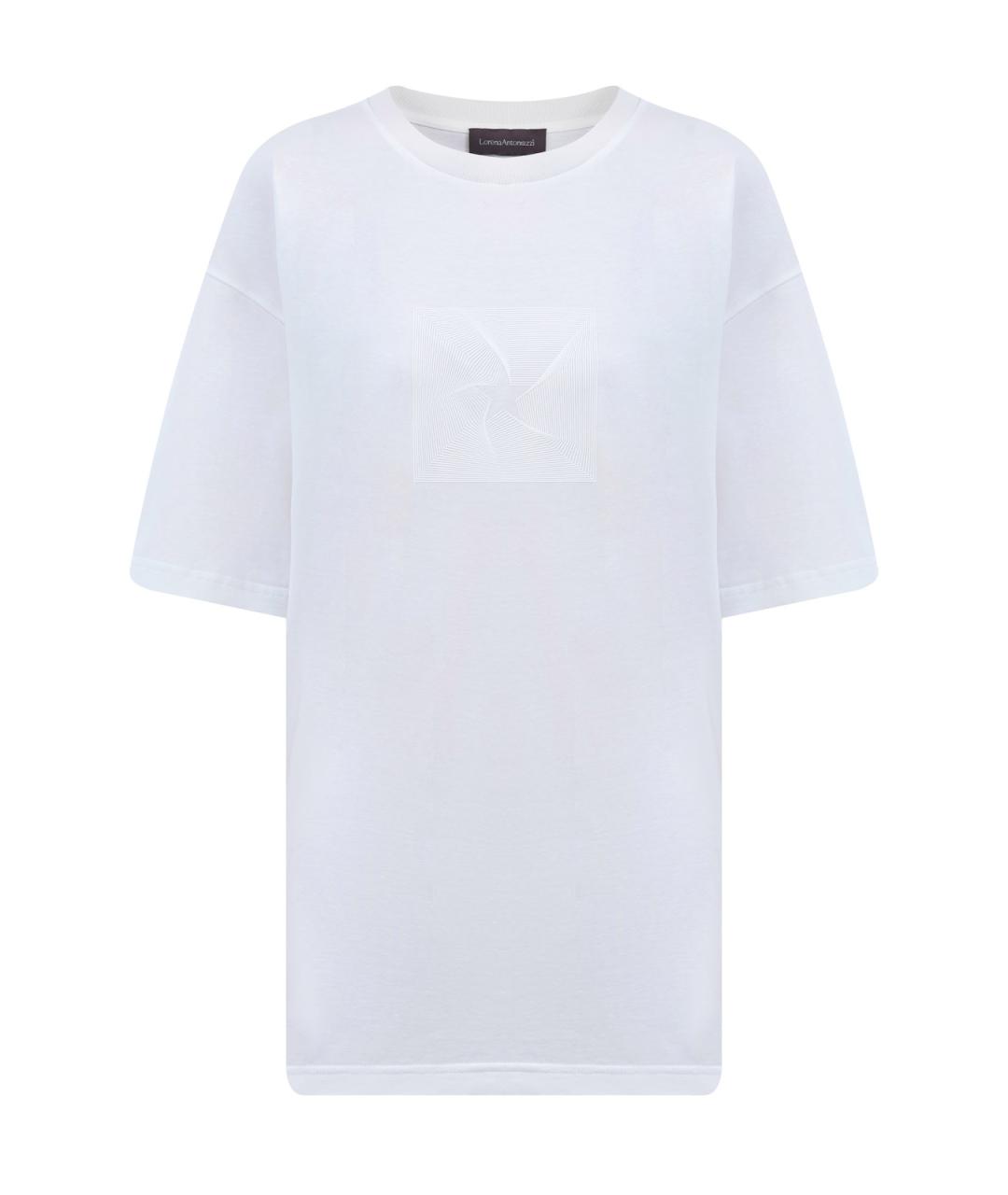 LORENA ANTONIAZZI Белая хлопковая футболка, фото 1