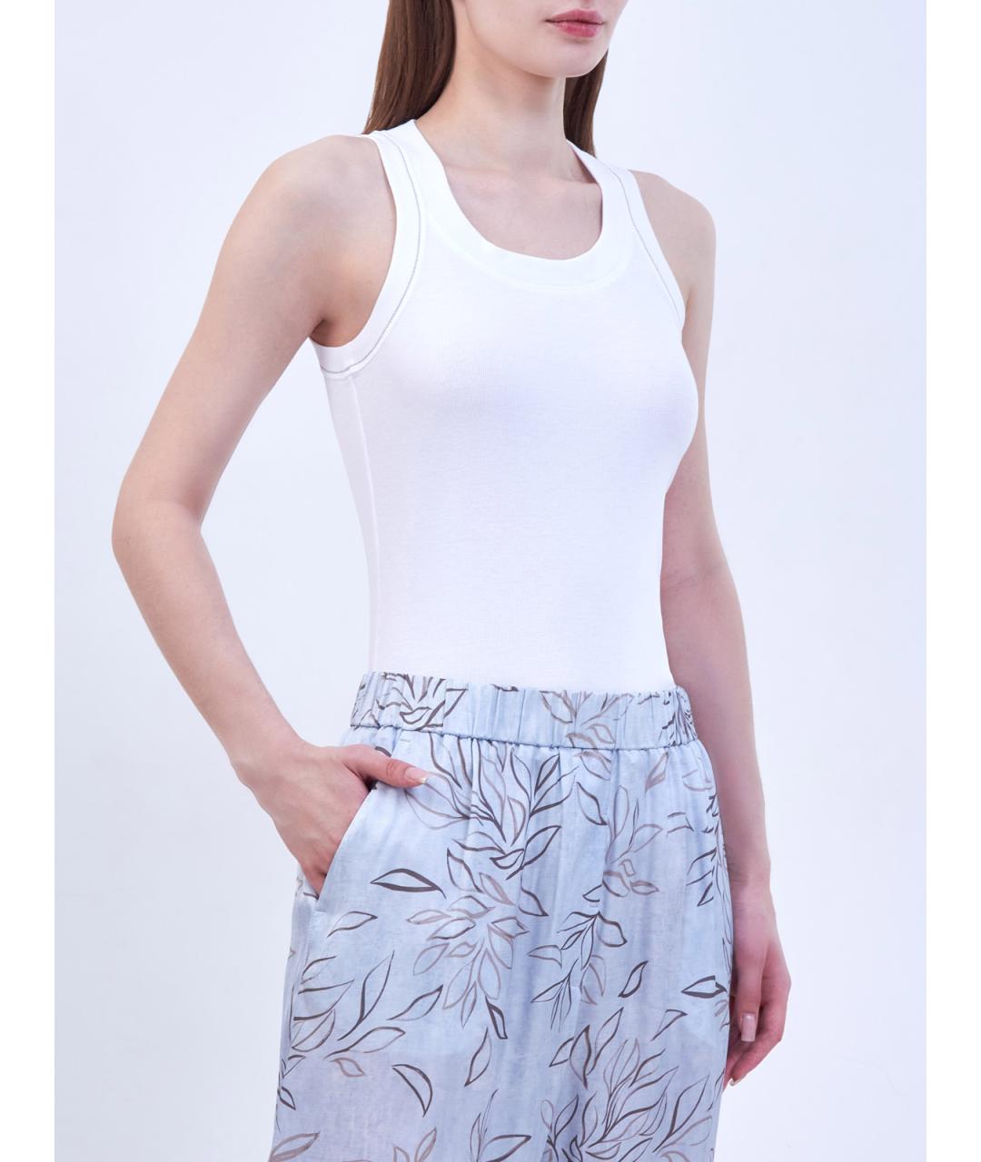 PESERICO Белая хлопковая майка, фото 3