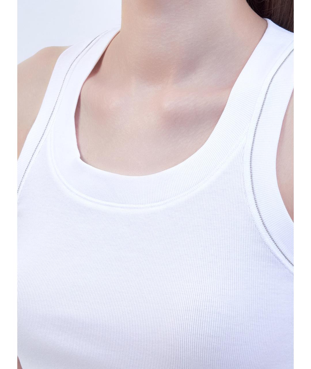 PESERICO Белая хлопковая майка, фото 5