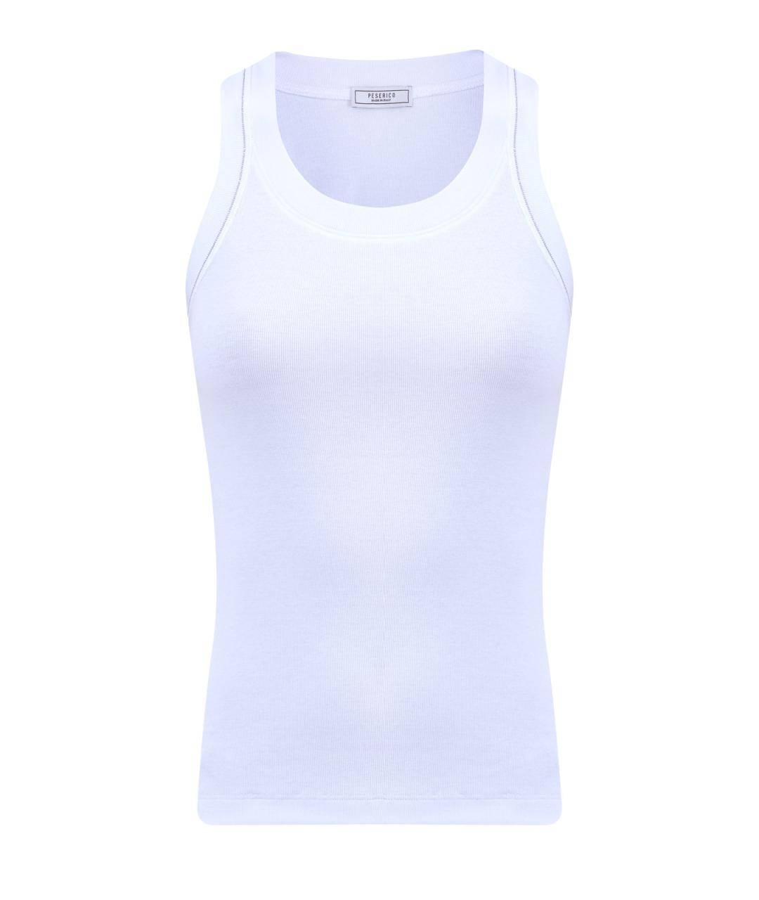 PESERICO Белая хлопковая майка, фото 1