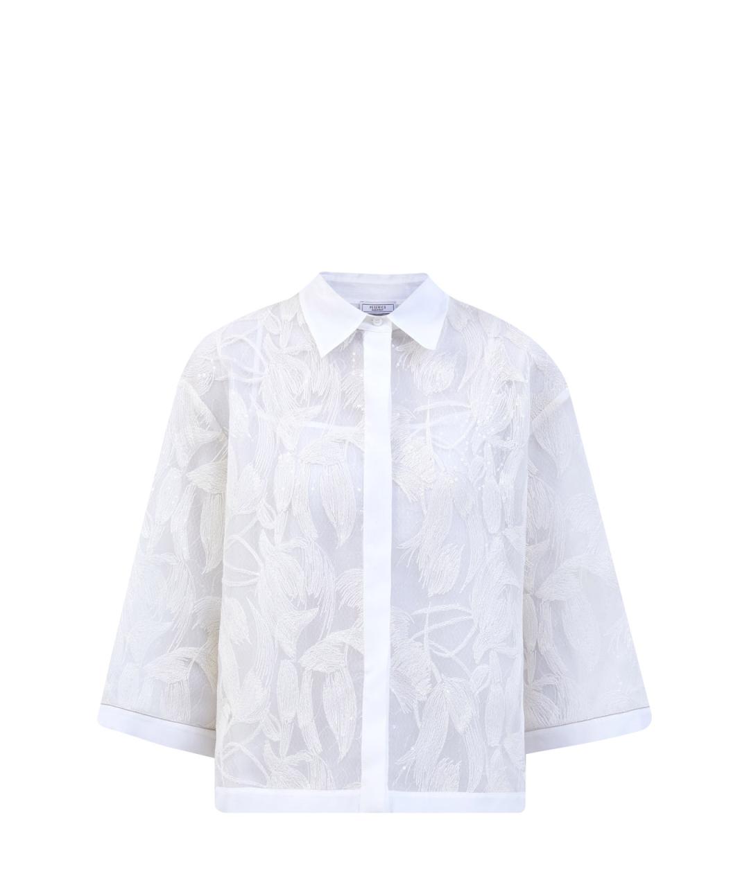 PESERICO Белая хлопковая блузы, фото 1