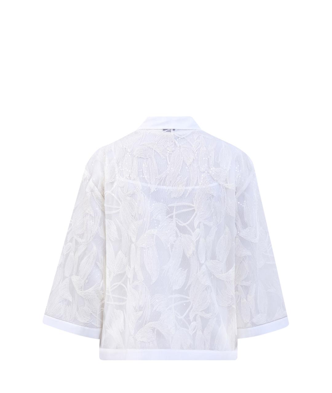 PESERICO Белая хлопковая блузы, фото 2