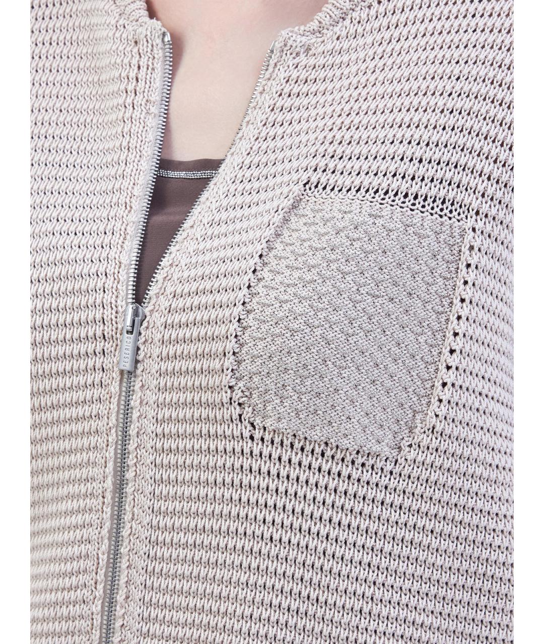 PESERICO Бежевый хлопковый кардиган, фото 3